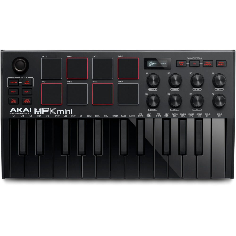Akai Professional MPK Mini MKIII Limited Edition Black on Black 25-key Keyboard Controller