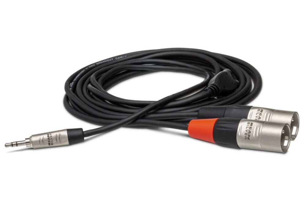 Alternative view of Hosa HMX-010Y Pro Stereo Breakout Cable - 3.5mm TRS Male to Dual XLR Male - 10 foot (3meters)