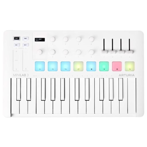 Arturia MiniLab 3 25-key Universal Music Midi Keyboard Controller - Alpine White Ice-cold