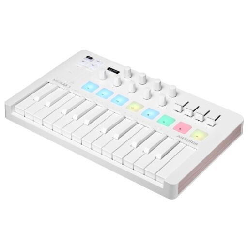 Alternative view of Arturia MiniLab 3 25-key Universal Music Midi Keyboard Controller - Alpine White Ice-cold