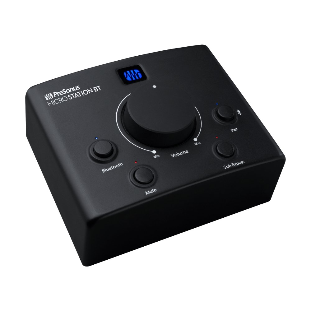 Alternative view of PreSonus MicroStation-BT Desktop Monitor Controller with Bluetooth