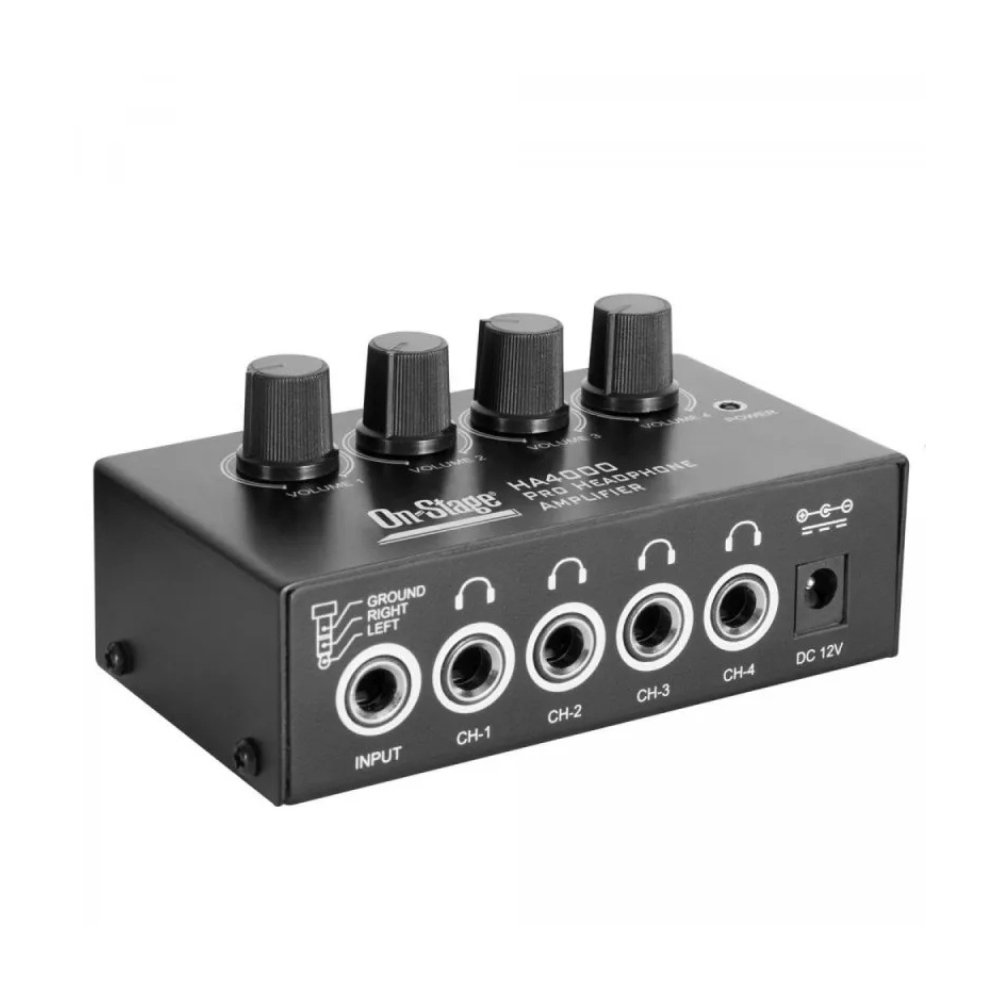 Alternative view of On-Stage HA4000 Four-Channel Headphone Amp