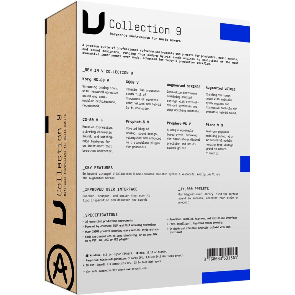 Arturia V Collection 9 Bundle Instrument Plug-In - Electronic Delivery - Image 2