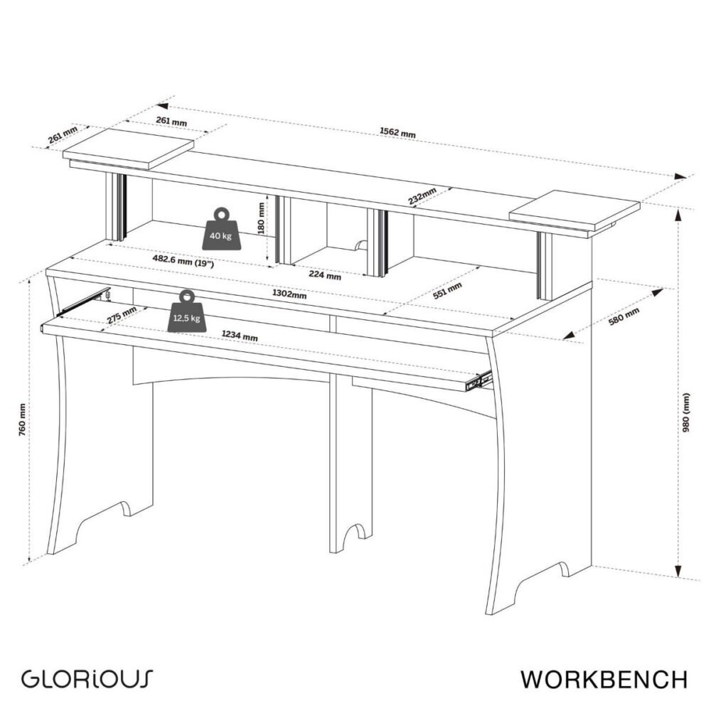 The Glorious Workbench StudioDesk - Driftwood - Image 6