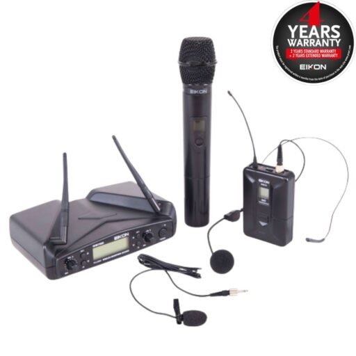 EIKON WM700DKIT Dual channel PLL UHF Wireless Handheld/belt-pack Microphone