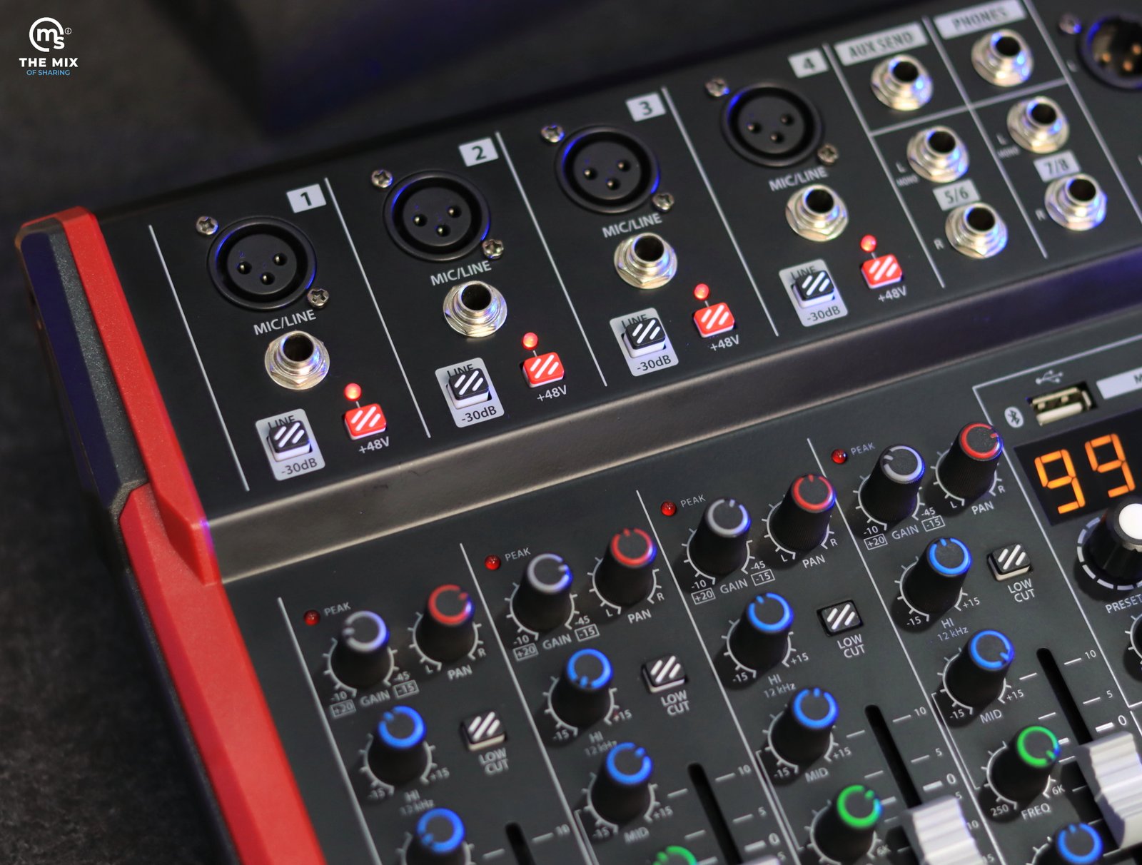 PROEL PLAYMIX 8 Audio Mixer with Player, Recorder and Effects - Image 6