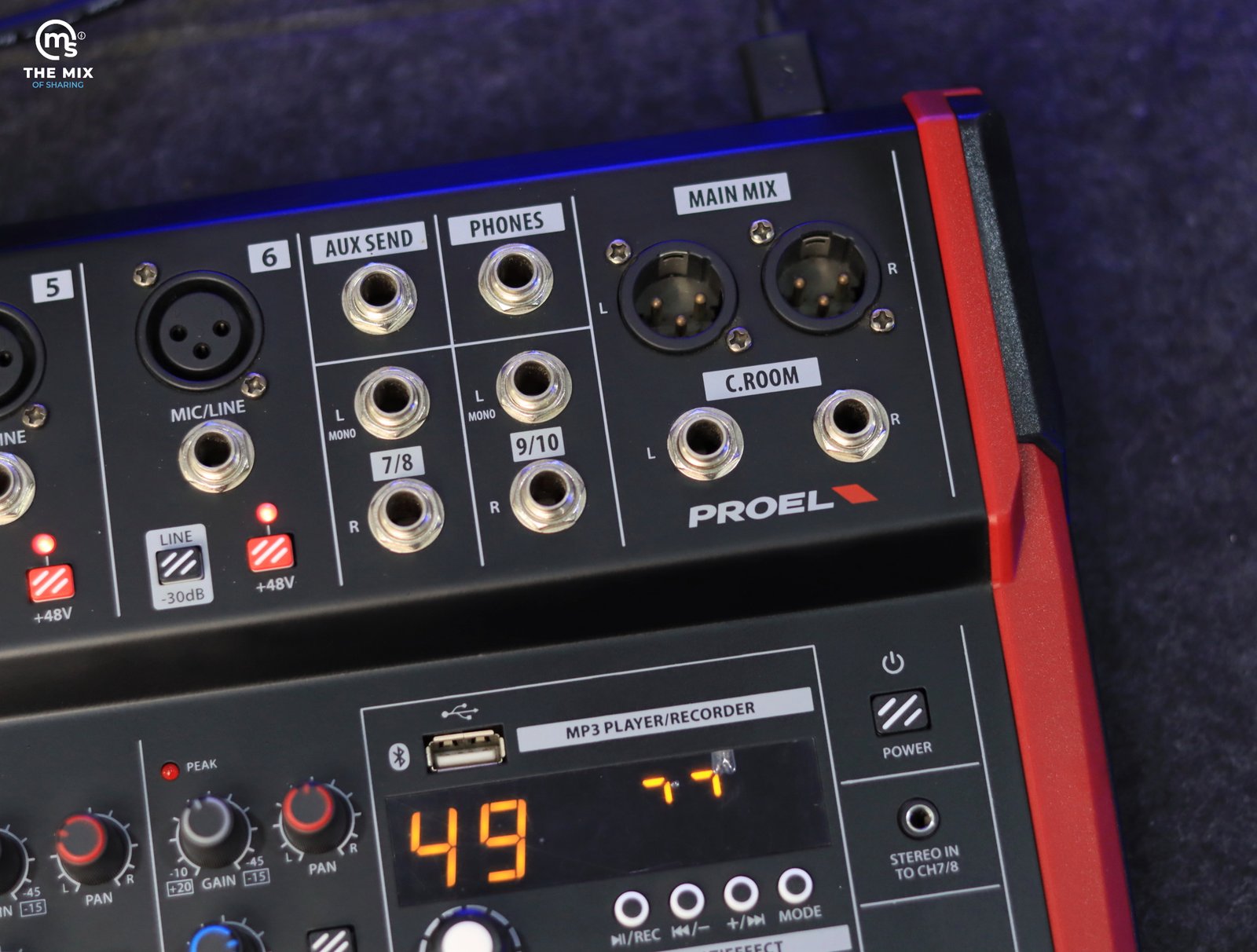 PROEL PLAYMIX 10 Audio Mixer with Player, Recorder and Effects - Image 6
