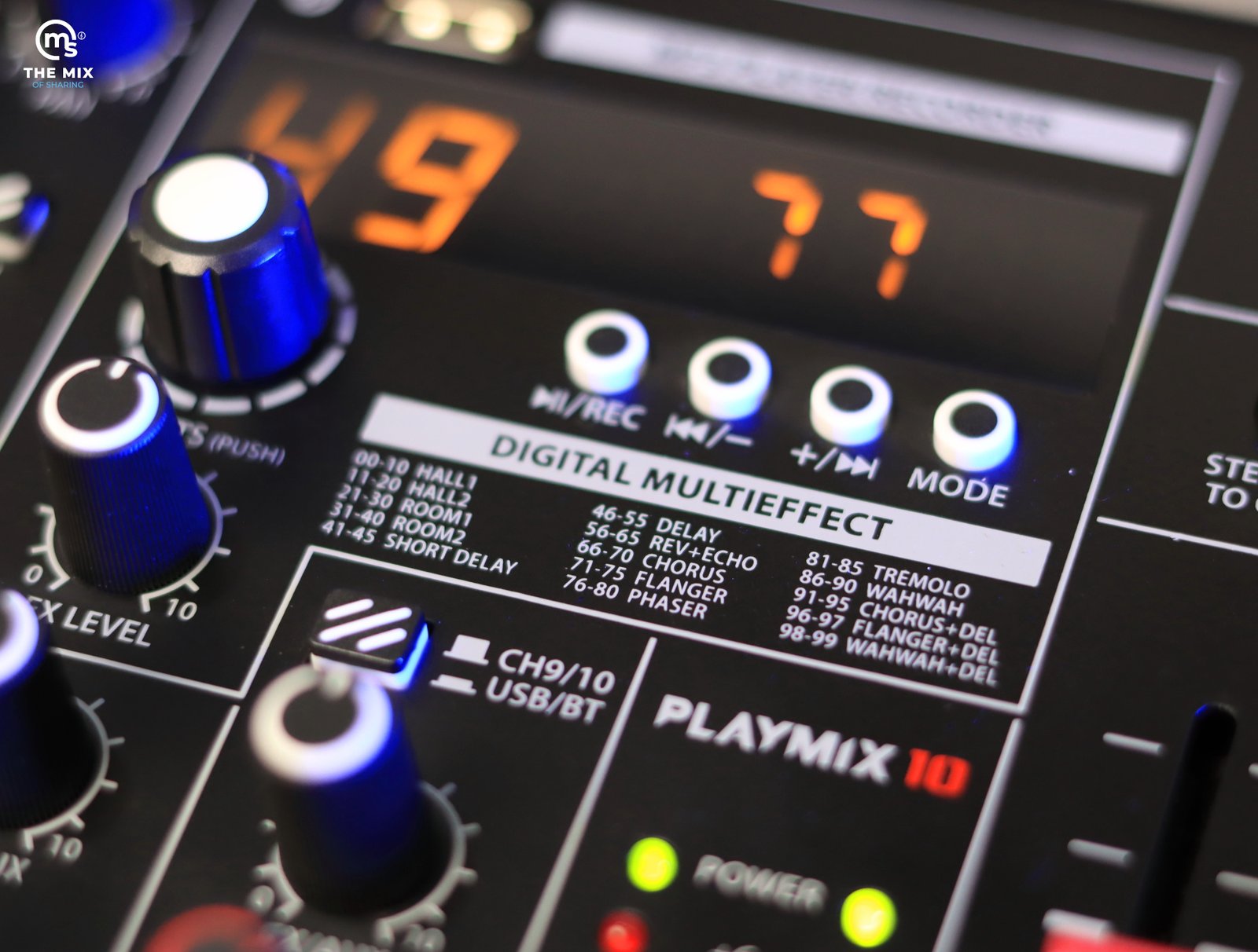 PROEL PLAYMIX 10 Audio Mixer with Player, Recorder and Effects - Image 7