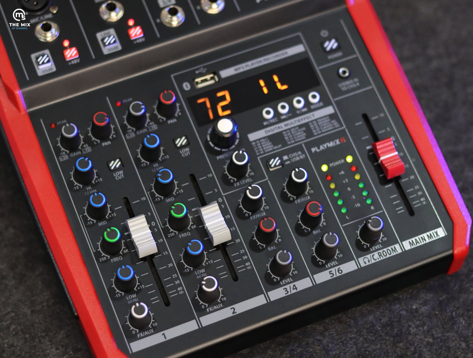 PROEL PLAYMIX 6 Audio Mixer with Player, Recorder and Effects - Image 6