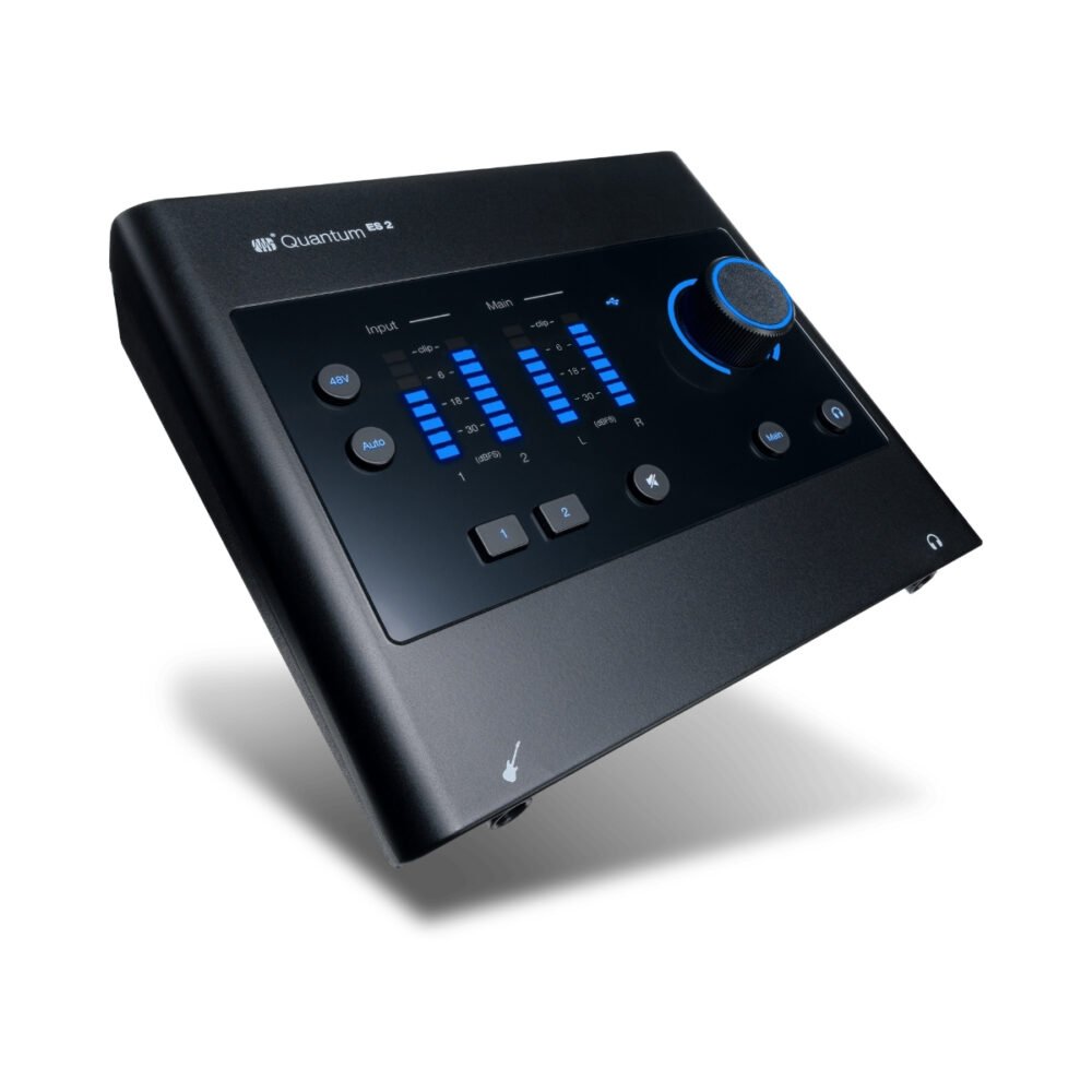 Alternative view of PreSonus Quantum ES 2 ក្តាសំឡេងប្រើ USB-C ​សហការផលិតដោយ Fender
