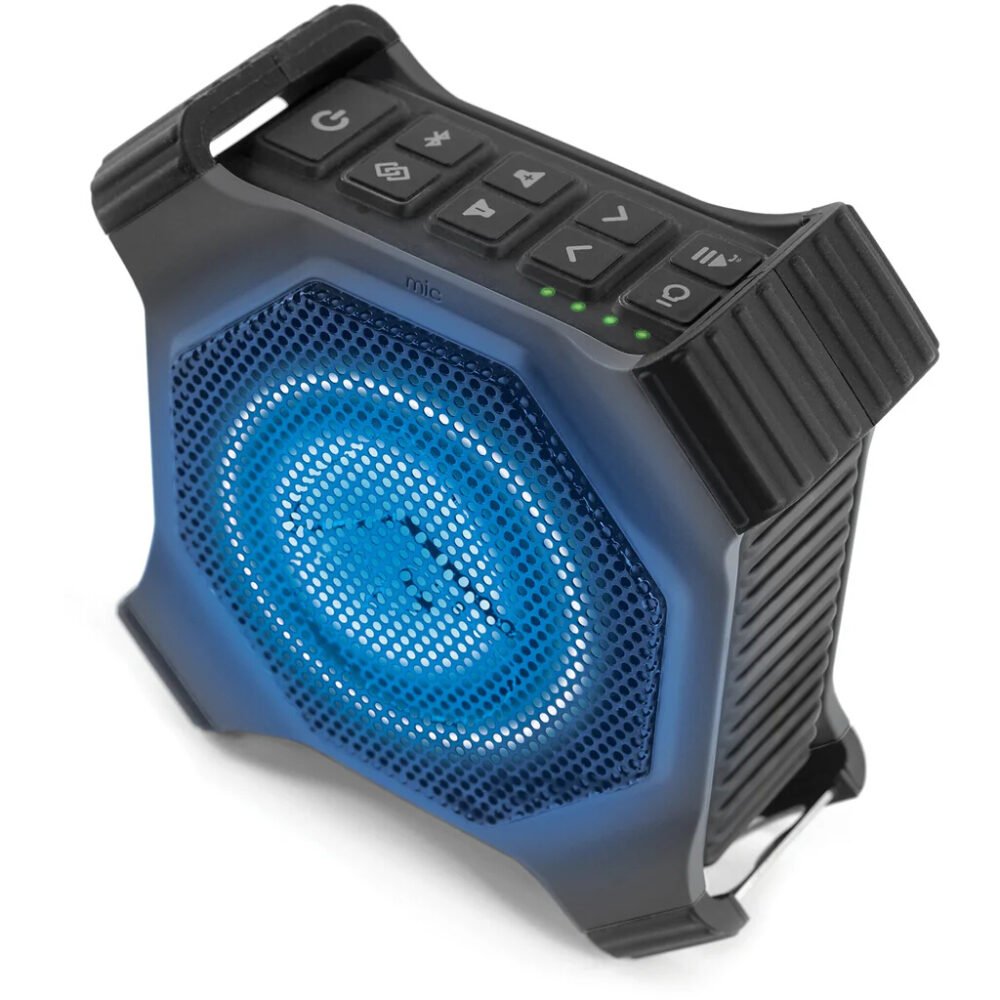 EcoXgear EcoEdge+ Waterproof blueooth speaker with RGB lights (Grey) - Image 8