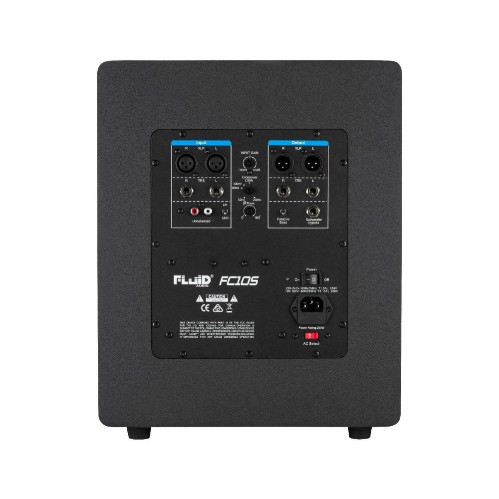 Alternative view of FLuiD Audio FC10S 10-inch Studio Subwoofer