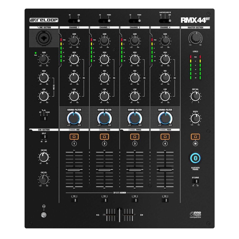 Reloop RMX-44 BT 4-channel Bluetooth DJ Club Mixer