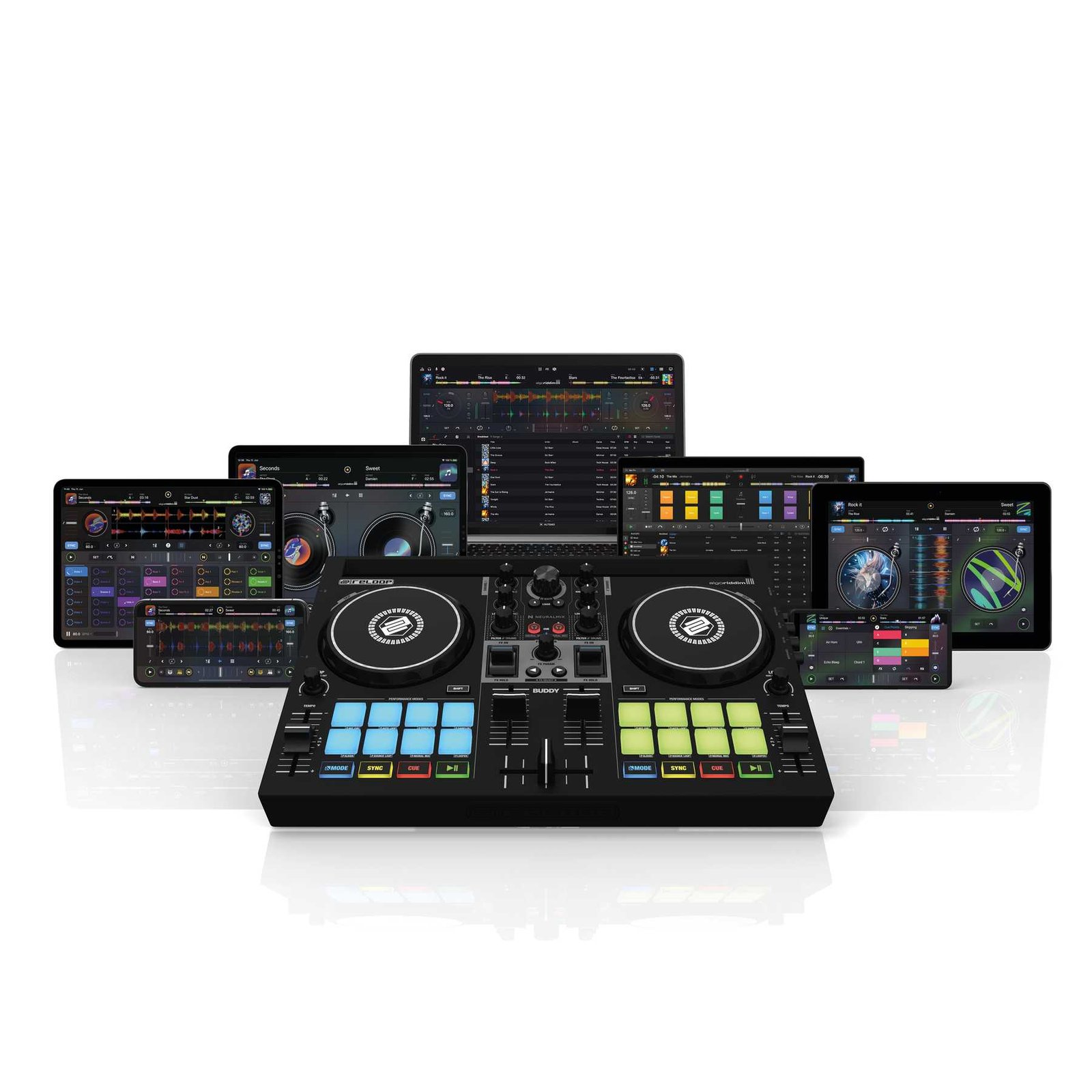 Reloop Buddy Compact 2-Deck Djay Controller for iOS/ iPad OS/ Android/ Mac & PC - Image 5
