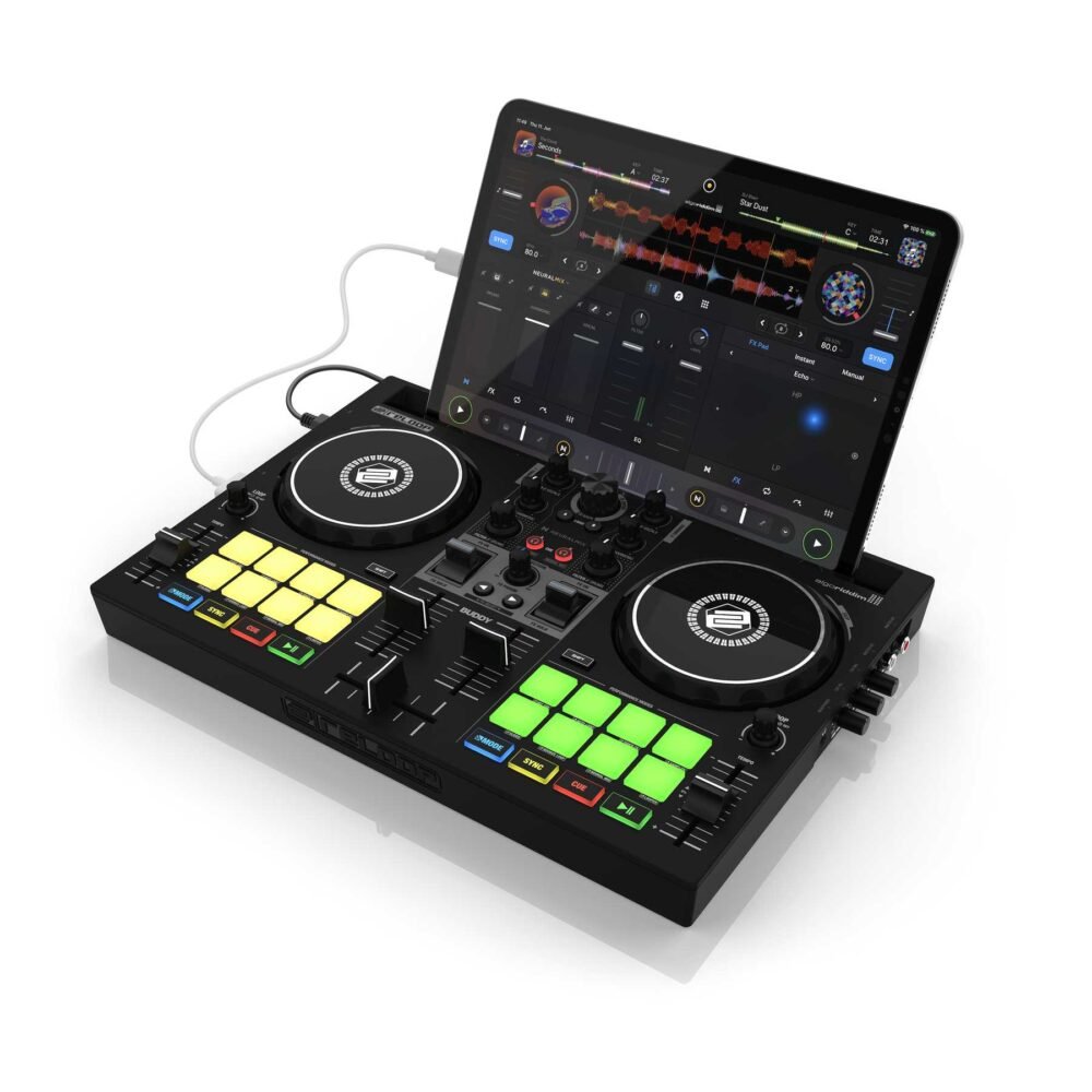 Alternative view of Reloop Buddy Compact 2-Deck Djay Controller for iOS/ iPad OS/ Android/ Mac & PC