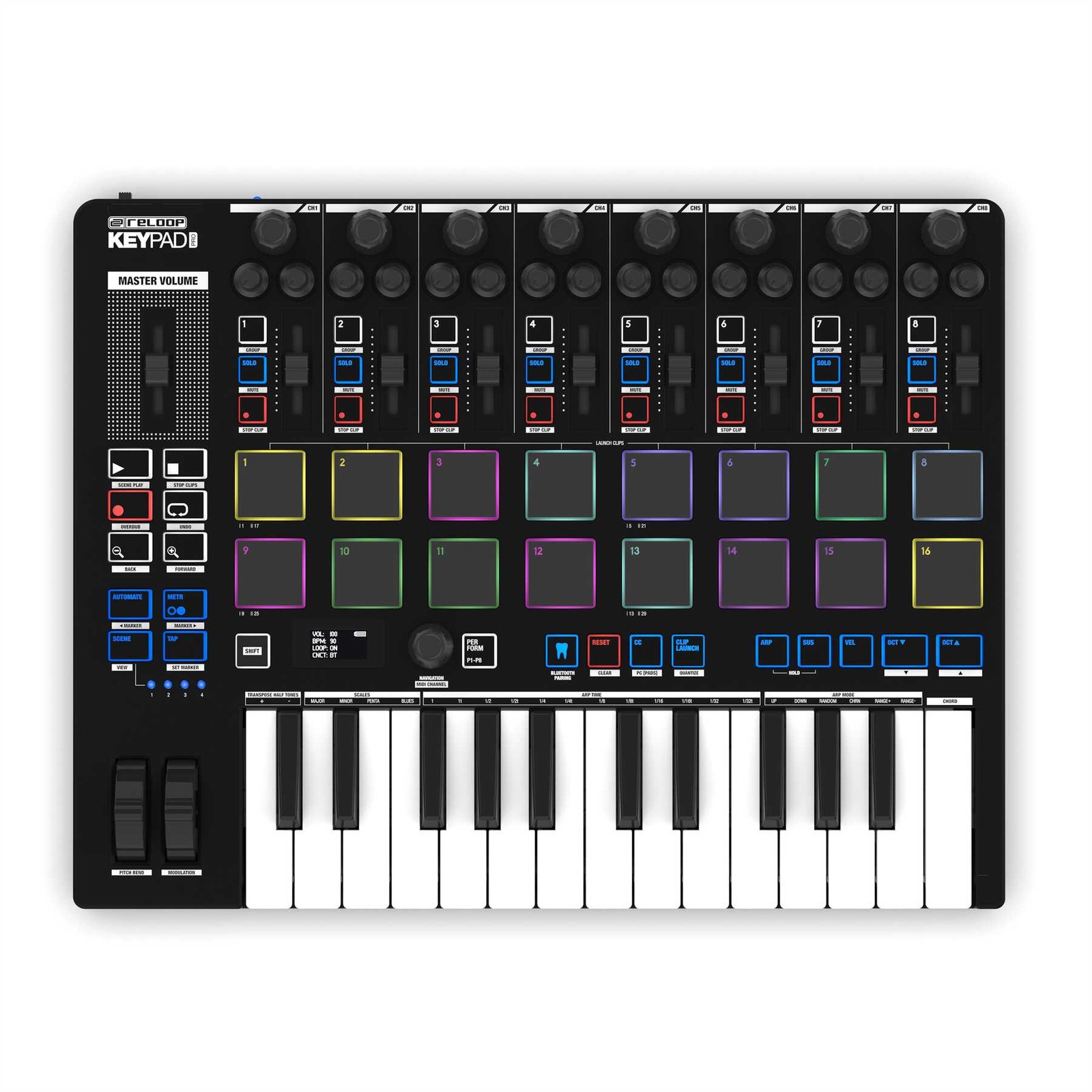Reloop Keypad Pro Compact Wireless Midi DAW Workstation