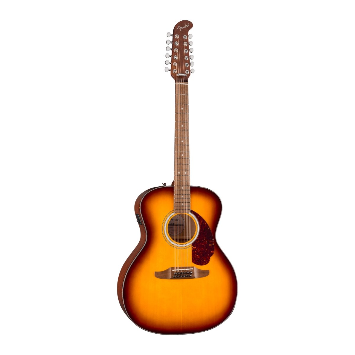 Fender California Deluxe Villager™ E, Walnut Fingerboard, Honey Sunburst - Image 3